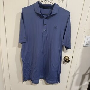 Greyson Plainfield Country Club NJ Performance Blue Gray Polo Men's Size X-Large